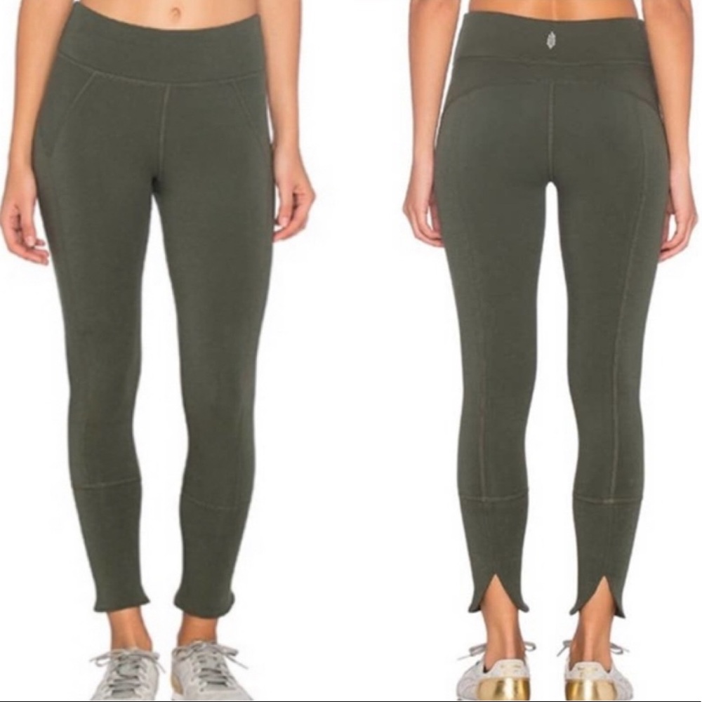 FP Movement Virgo Leggings in Olive Green - Free People - XS - Tulip Hem - Yoga